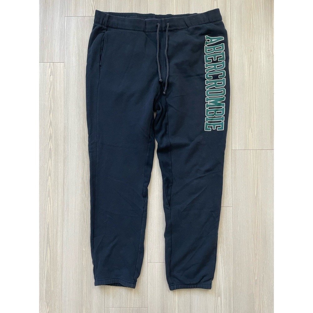 Abercrombie & Fitch Men's Navy Drawstring Sweatpants Size XL Logo Preppy